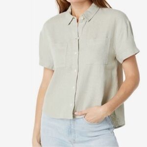 Madewell CAMP Breezewoven
Beachside Shirttail Top Ashen
Sage XXL linen blend